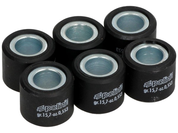 Jeu de galets de variateur Polini, 20x17 mm, 15,7 g, pièces : 6