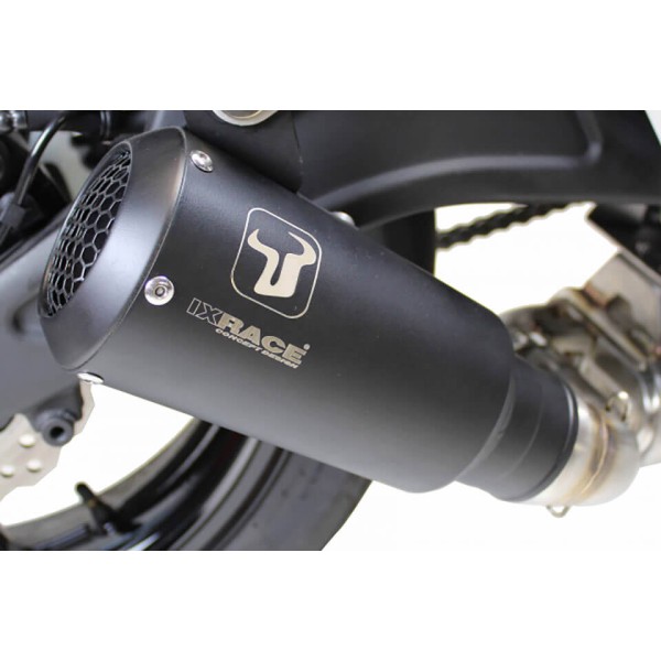 Silencieux IXRACE MK2 KTM Duke 125/390, RC 125/390, acier inoxydable, homologué E, Euro4