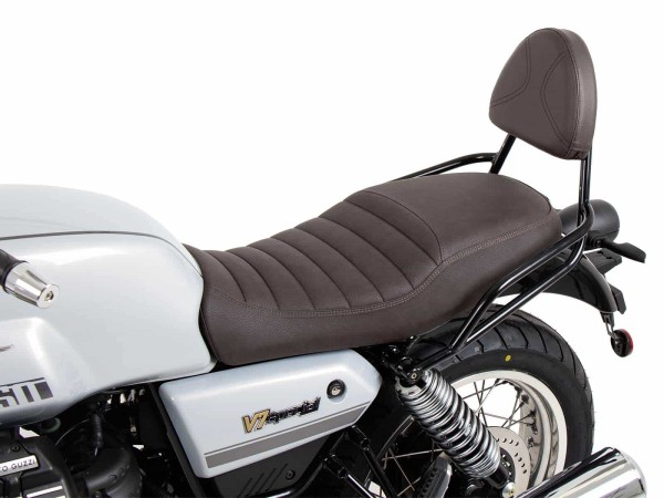 Sissybar sans porte-bagages marron pour Moto Guzzi V7 850 Spécial/Stone/Centenario (21-24)