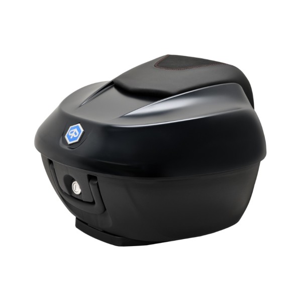 Kit Top Case 36 l. noir mat métallisé N12 original Piaggio pour Beverly HPE (plaque de maintien incluse)