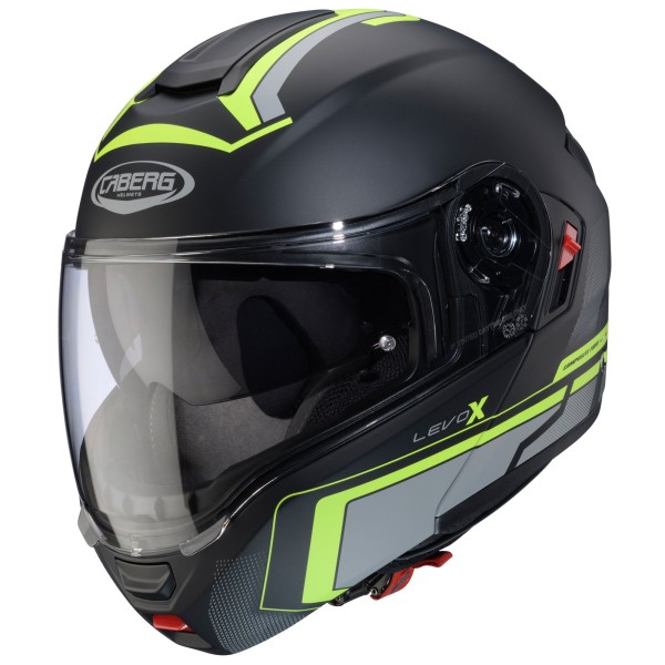 Caberg casque Levo X Elite noir mat/anthracite-fluo-jaune
