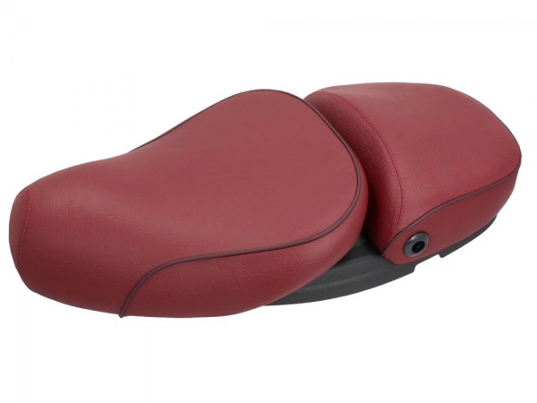 Vespa 2 places selle en cuir véritable rouge pour LX 50-150ccm Touring, ET2/ET4 /LX/LXV/S 50-150ccm-
