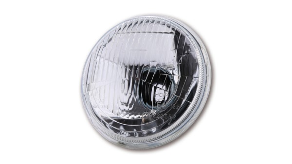 HIGHSIDER smart 5 3/4 pouces insert H4 verre gaufré, avec feu de position, E-approuvé (1pc)