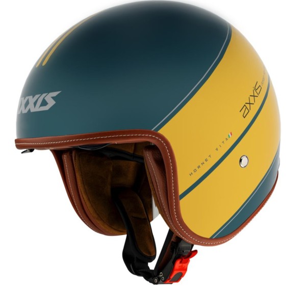 Casque jet Axxis, Hornet SV Vita, jaune mat