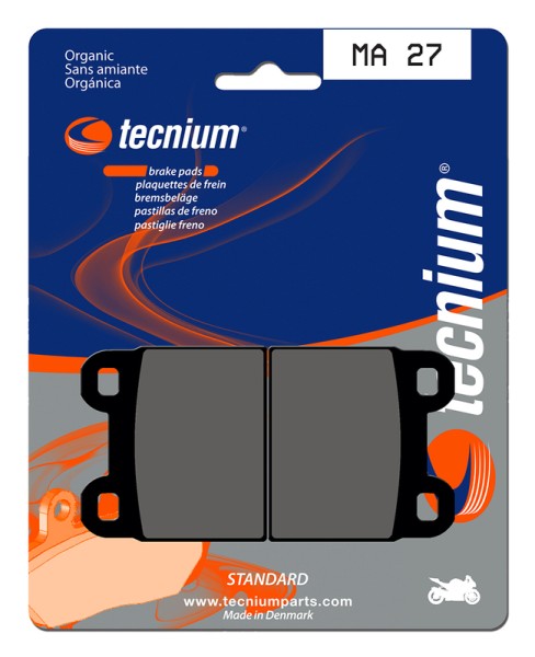 Plaquettes de frein organiques Tecnium Street - MA27