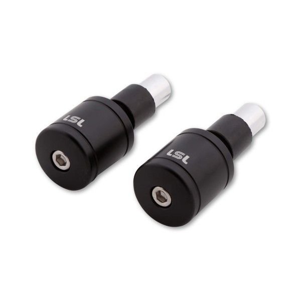 LSL Lenkerendgewicht, Aluminium, zylindrisch, groß, mit LSL-Logo, für 14 mm und 18 mm Innendurchmess