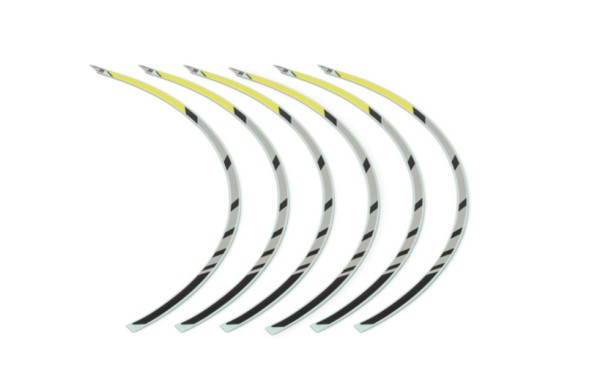 Lot d'autocollants décoratifs pour jantes *Y-196* LEMON ICE YELLOW d'origine Honda