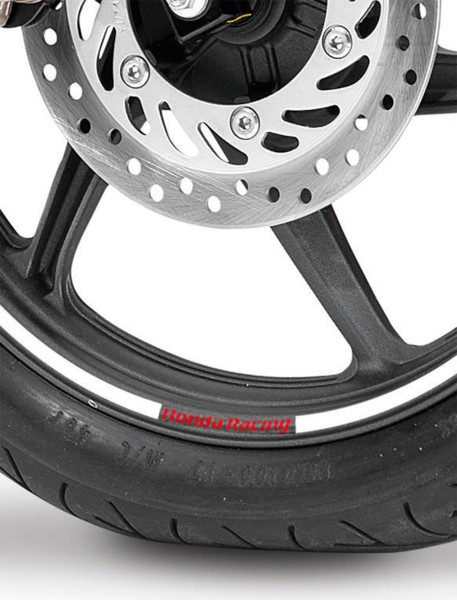 Original Honda CB 650 F/ CBR 650 F/ CBR125R jeu d'autocollants de jantes argenté