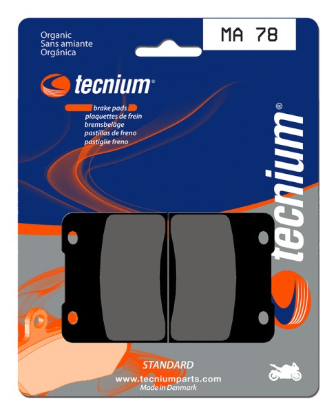 Plaquettes de frein organiques Tecnium Street - MA78