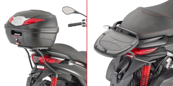 Support de top case pour valise monolock pour Piaggio MP3 Givi