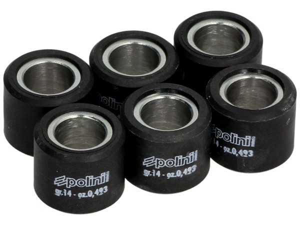 Jeu de galets de variateur Polini, 20x17 mm, 14,0 g, pièces : 6