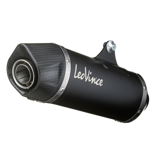 LeoVince Système d?èchappement SBK Nero Evo 2, acier inoxydable, Slip On pour Yamaha X-MAX 400 (année 13-16)