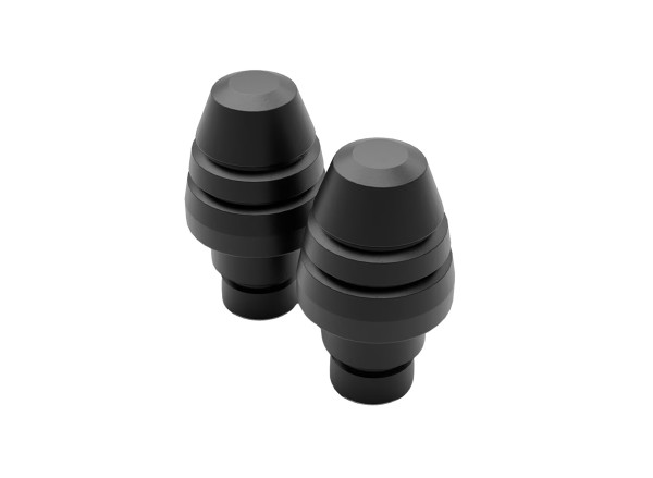 Poids d'extrémité du guidon noir en aluminium pour Aprilia RSV4 / Tuono V4 1100 (25-)