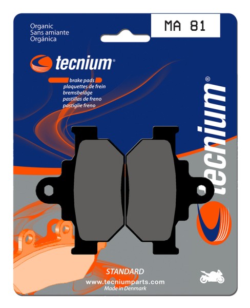 Plaquettes de frein organiques Tecnium Street - MA81