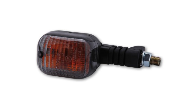 HIGHSIDER Smart Duc-Style Ampoules Clignotant Boîtier noir / Lentille gris fumée (pièce), avant gauche &