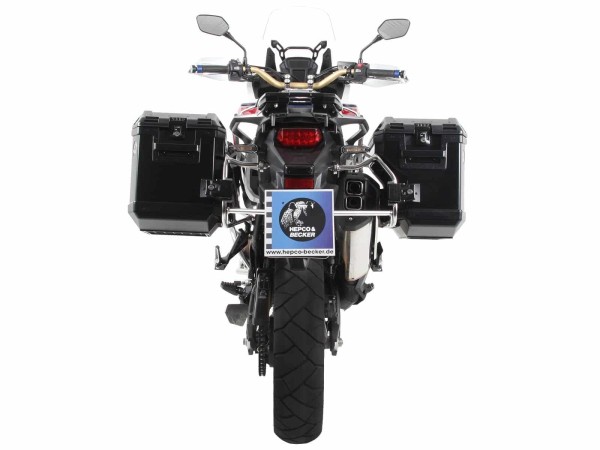 Xplorer Cutout valise noire + porte-coupe pour Honda CRF 1000 Africa Twin (16-17) Hepco & Becker