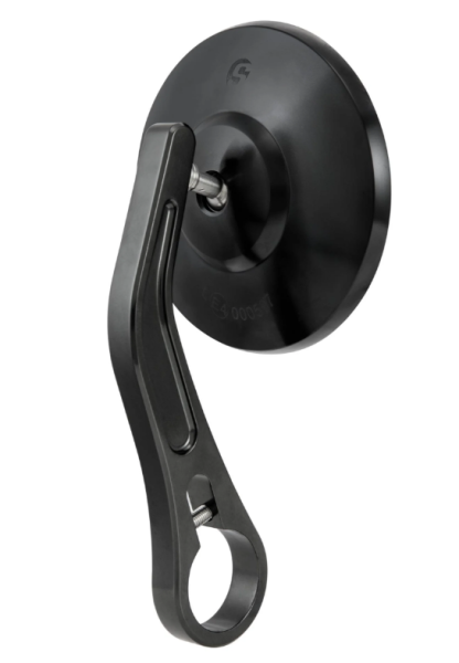 Rétroviseur d'extrémité de guidon pour Vespa, gauche ou droite, rond, noir brillant