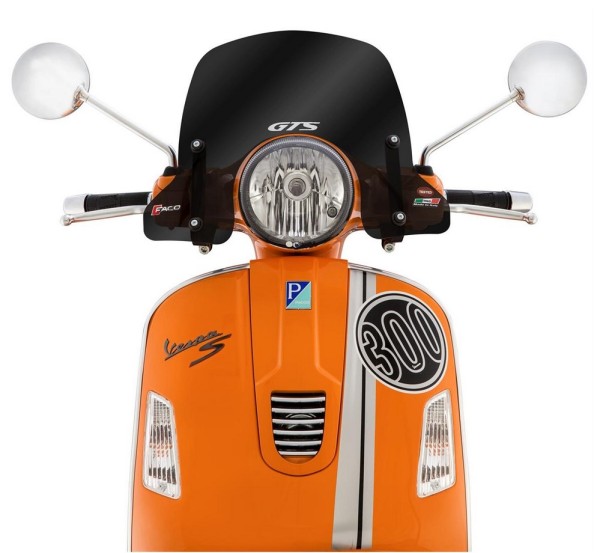 Pare-brise mi-haut pour Vespa GTS/GTS Super/GT/GT L 125-300cc, teinté