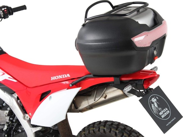 Support de top case noir y compris top cases Journey 40 noir/argent pour Honda CRF 450 L (19-21)