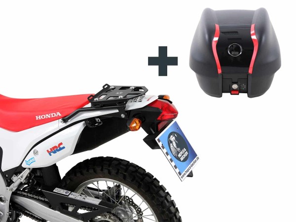 Support de top case noir y compris top cases Journey 30 noir pour Honda CRF 250 L / Rally (12-20)