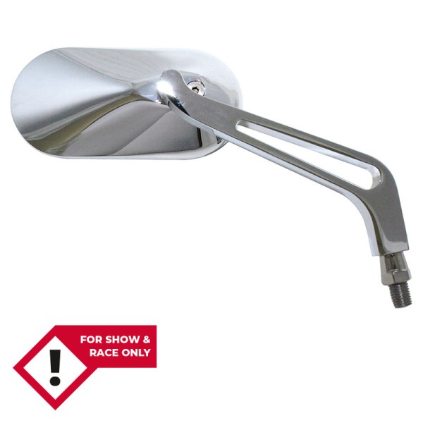 HIGHSIDER smart miroir de guidon chromé ovale (paire)