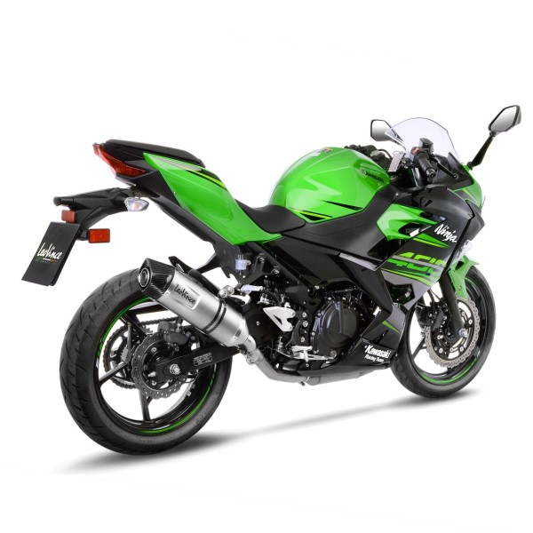 Système d?èchappement LeoVince LV One Evo pour Kawasaki Ninja 400 /Z 400, argent, slip on, E-approbation