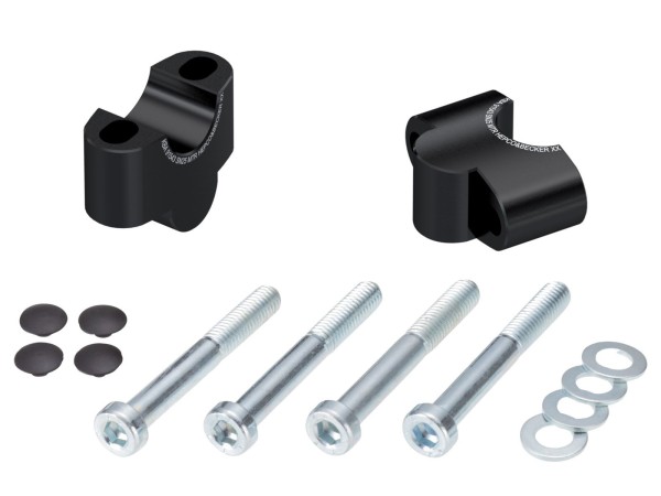 Réhausse de guidon H=25 mm noir pour Honda NC 750 S /DCT (14-20) Hepco & Becker