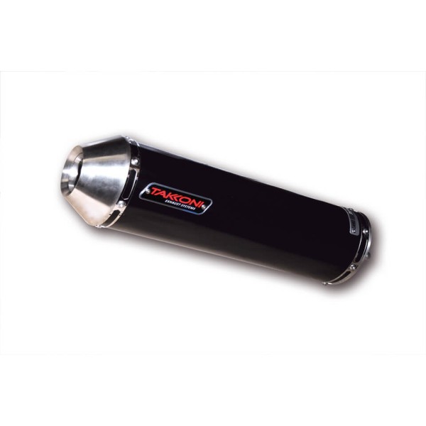 Silencieux Takkoni Kawasaki ER-5 (ER 500 A) Twister, acier inoxydable noir, homologué E