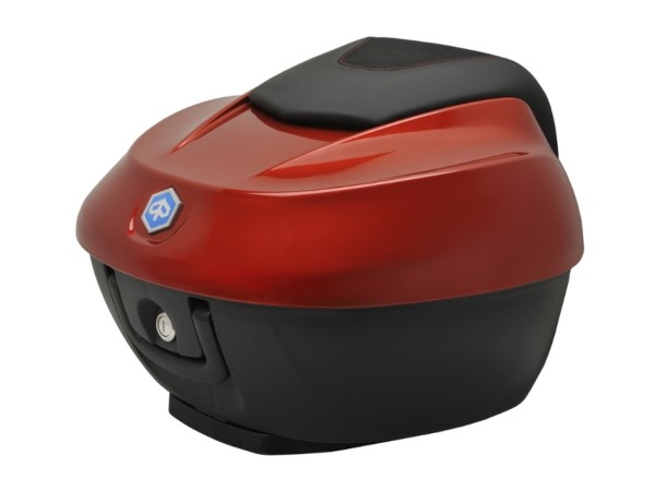Kit Top Case 36 l. orange métallisé A12 original Piaggio pour Beverly HPE (plaque de maintien incluse)