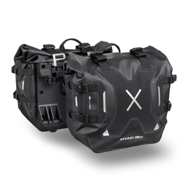 Lot de sacoches latérales Shad TR30, noires, 30 l