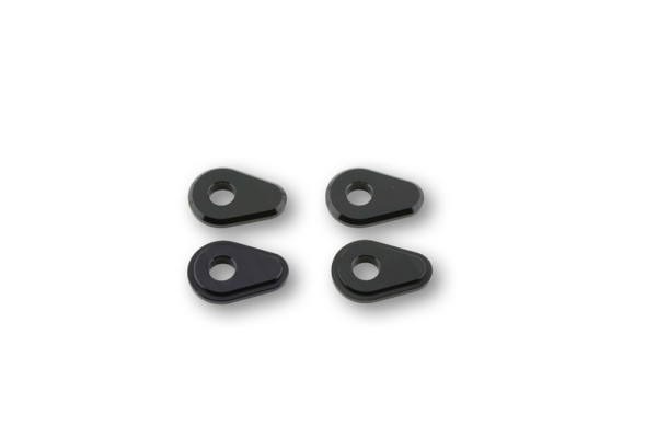 HIGHSIDER smart Plaques de montage Indy Spacer Aluminium noir, Pour Yamaha