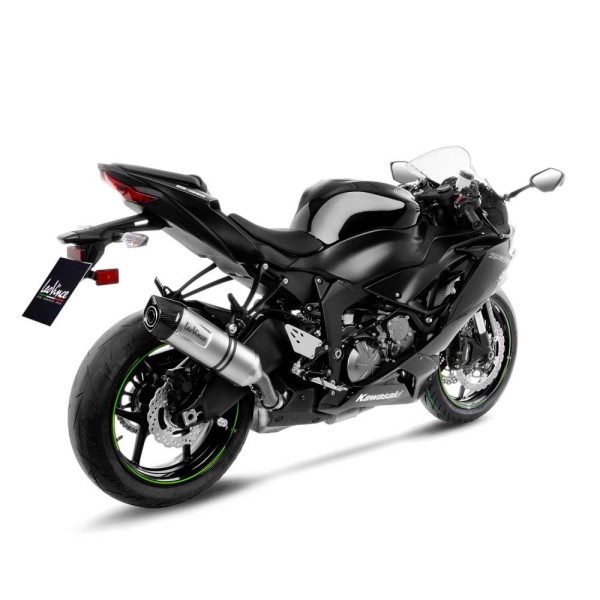 Système d?èchappement LeoVince LV One Evo pour Kawasaki ZX-6 R 636, acier inoxydable argenté, slip on, E-approbation