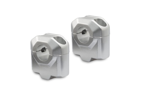 SW-Motech Réhausse de guidon, argent pour guidon Ø 22 mm, H=30 mm pour Kawasaki Versys 650 - SW Motech