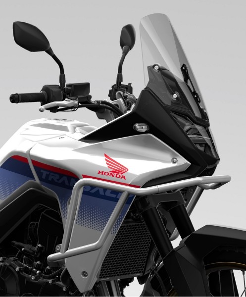 Barre de protection avant argentée pour Honda XL 750 Transalp (23-) / embrayage électrique (26-) d'origine