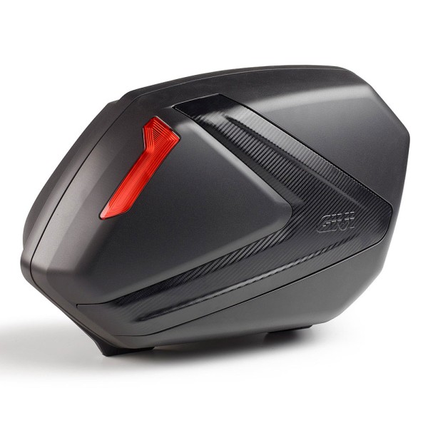 V37 Kit de valises latérales MONOKEY avec cover look carbone et réflecteurs rouges Givi