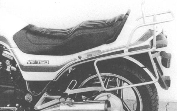 Porte-bagages tubulaire support de top case et porte-bagages latéraux noir pour Honda VF 750 S (82-84)