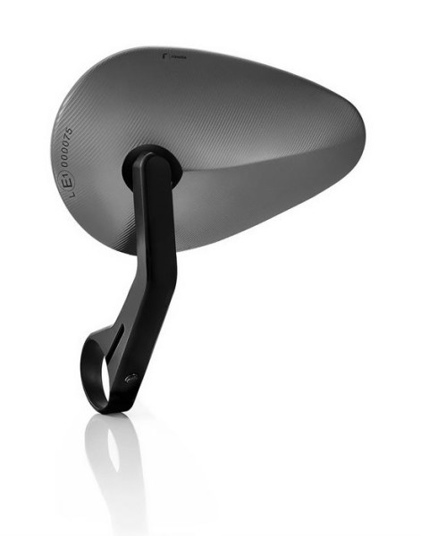 Rétroviseur d'extrémité de guidon RIZOMA "Reverse Radial" gauche ou droit pour Vespa, gris anodisé