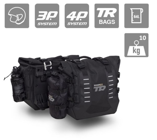 Jeu de sacoches latérales Shad Terra Adventure TR40 X0TR401 (2x 32 l), noir 495x418x282 mm