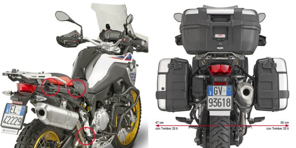 Support de valises latérales amovible pour BMW F 850 GS (année 18-) / F 750 GS (année 18-) Givi