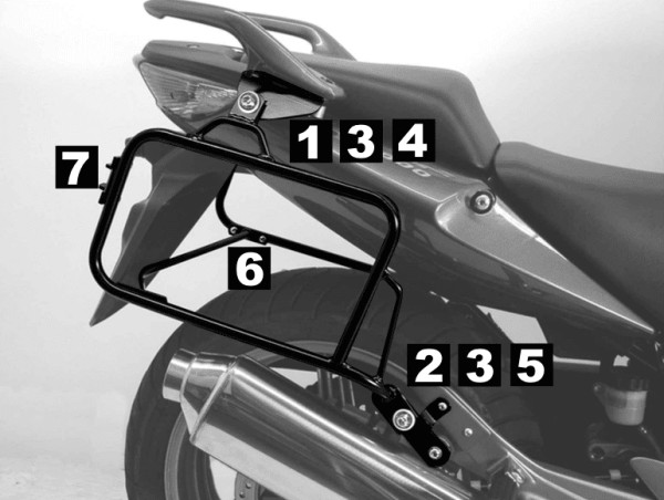Porte-bagages latéraux Lock-it noir pour Honda CBF 600 S/N (08-13) Hepco & Becker