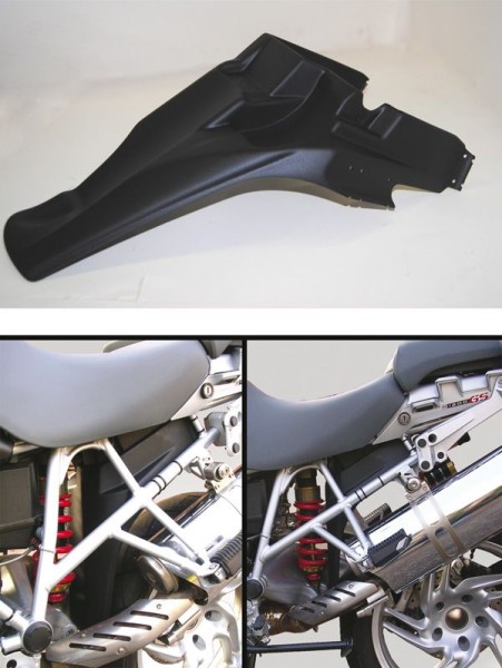 Protection anti-éclaboussures arrière pour BMW R 1200 GS (08-12) /Adventure (08-12) - avec ESA, plastique, noir