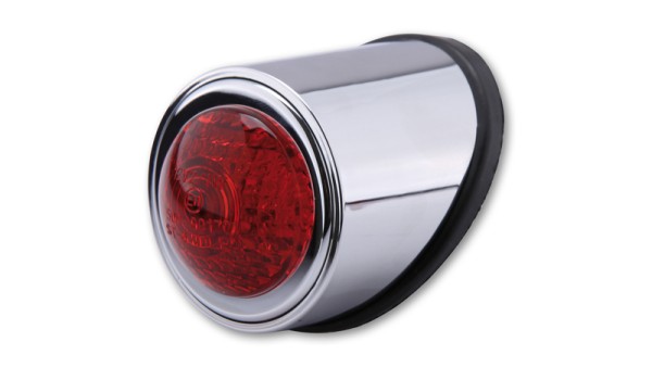 HIGHSIDER smart Old School Type 1 Feu arrière à LED chromé E-approuvé (1pc)