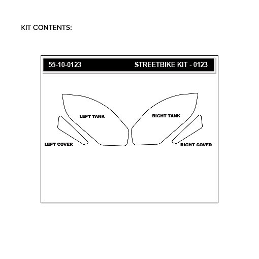 Stompgrip Traction Pads hybrid, für Honda CBR500R / CB500F, 2016-2018