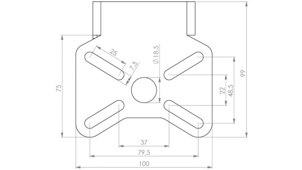 HIGHSIDER pro Support de plaque d'immatriculation Akron-RS Pro universel